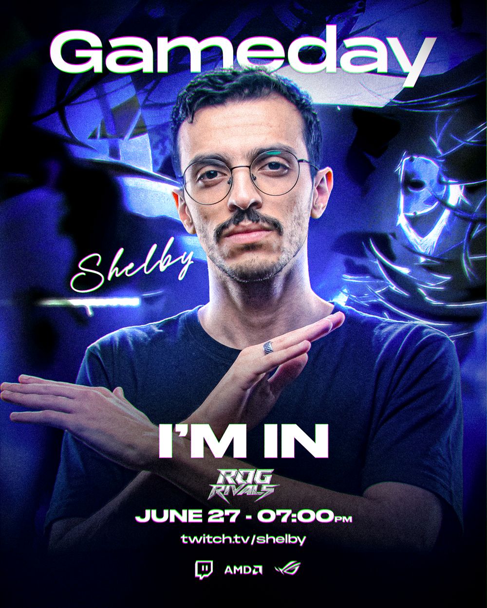 ROG rivals gameday poster for shelby